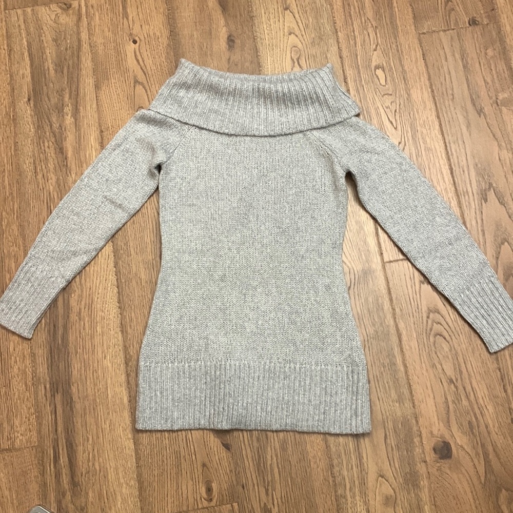 NEW! White House Black Market off-shoulder tunic sweater